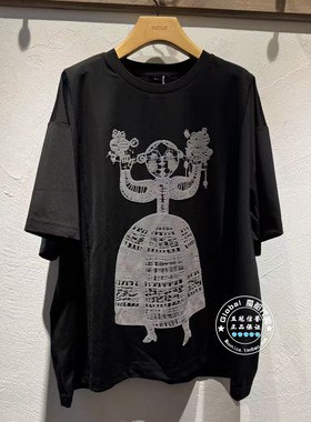 INITIAL国内代购 25秋女圆领刺绣时尚百搭T恤25FITFMCVV556换