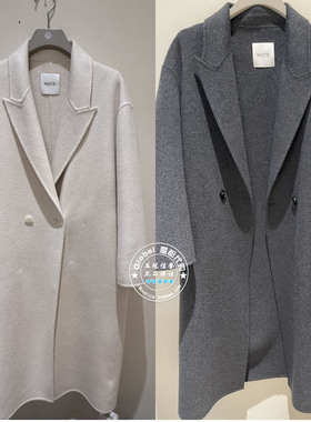 NUTS女装国内代购 2025冬 翻领宽松气质中长款羊毛大衣6411516A1