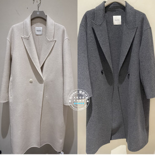 NUTS女装国内代购 2025冬 翻领宽松气质中长款羊毛大衣6411516A1