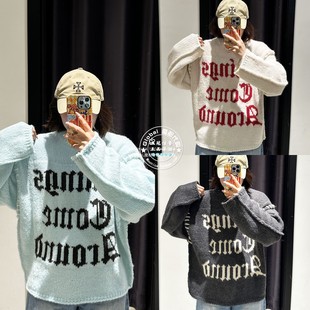 010JS274 MOUSSY国内代购 毛衣 日系圆领复古字母针织衫 4291 26春