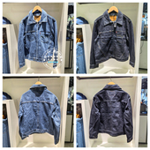 003M3 正品 0001 翻领拉链牛仔外套男003M3 0000 levis李维斯 25秋