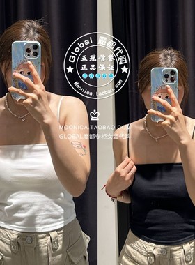 MOUSSY国内代购 25夏 日系百搭纯色抹胸吊带打底衫 010IA180-3721