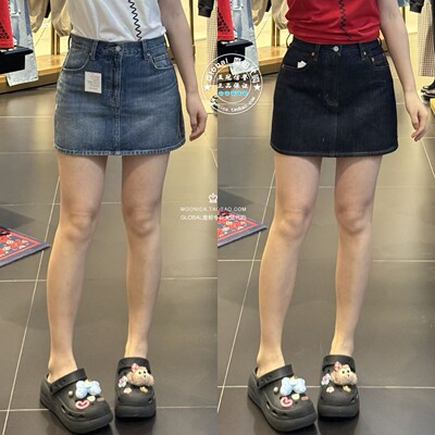 MOUSSY日系百搭水洗牛仔短裙子