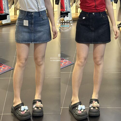MOUSSY日系百搭水洗牛仔短裙子