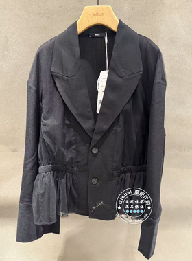 INITIAL国内代购 26春 女翻领网纱荷叶边外套26SMMFLMXX097不退换