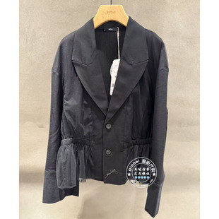 INITIAL国内代购 26春 女翻领网纱荷叶边外套26SMMFLMXX097不退换