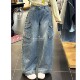 028JSA11 MOUSSY国内代购 1013 大口袋牛仔裤 子女 26春夏 日系工装