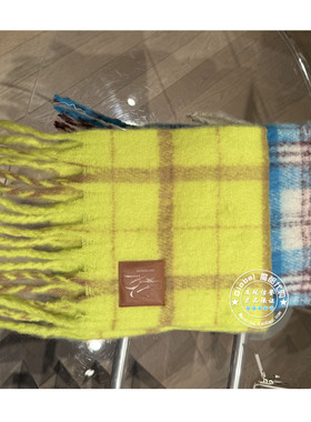 FRAY I.D国内代购 25冬 日系格纹时尚百搭流苏围巾FWGG255220