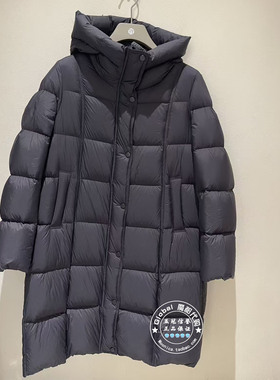 NUTS女装国内代购 25冬 纯色连帽简约百搭中长款羽绒服6440917A1