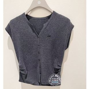 NUTS国内代购 2026春 纯色圆领褶皱时尚百搭针织开衫7210502A1