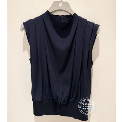 NUTS国内代购 2026夏 纯色圆领褶皱气质优雅无袖衬衫7220122A1