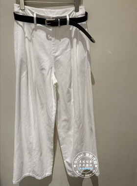 NUTS国内代购 2026春 纯色高腰腰带阔腿简约百搭休闲裤7120722A1