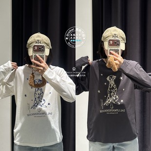 MOUSSY国内代购 25秋冬 小狗印花基本款T恤衫上衣女028IAA90-1038