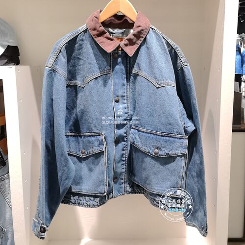 李维斯牛仔外套翻领水洗百搭