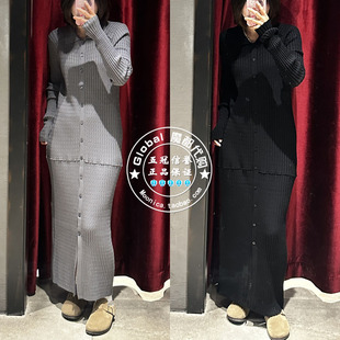 MOUSSY代购 010HA673 24秋 连衣裙 7891 日系螺纹翻领针织衫 特价