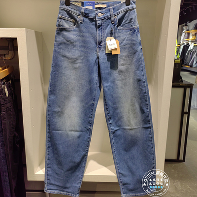正品levis李维斯26春 女士Baggy水洗宽松直筒牛仔裤 A3494-0107