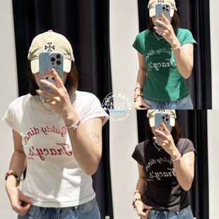 短袖 印花做旧修身 T恤衫 女 9411 MOUSSY国内代购 010IS290 25春夏