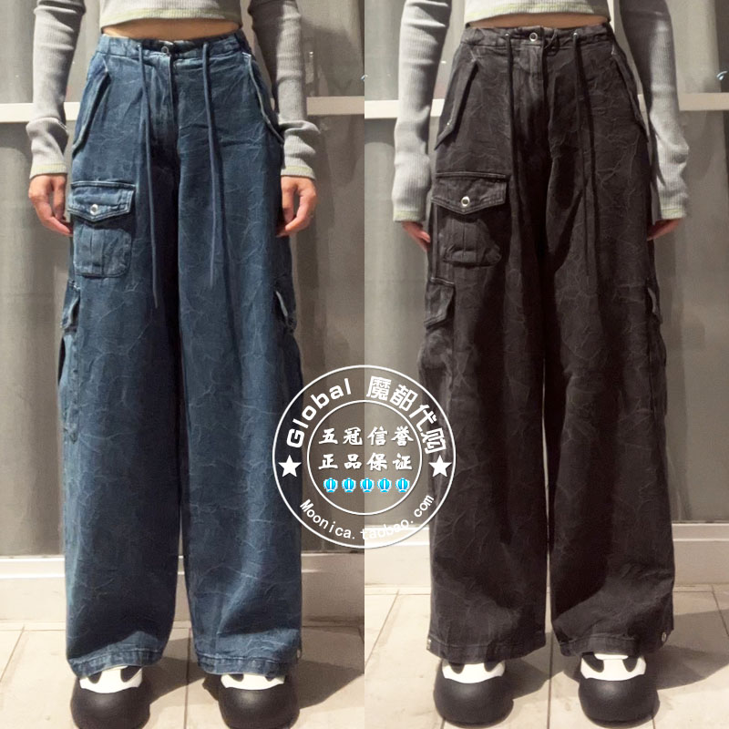 秋冬复古高腰牛仔裤女