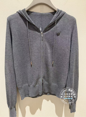 NUTS国内代购 2026春 纯色系带连帽休闲百搭针织开衫7120541A1