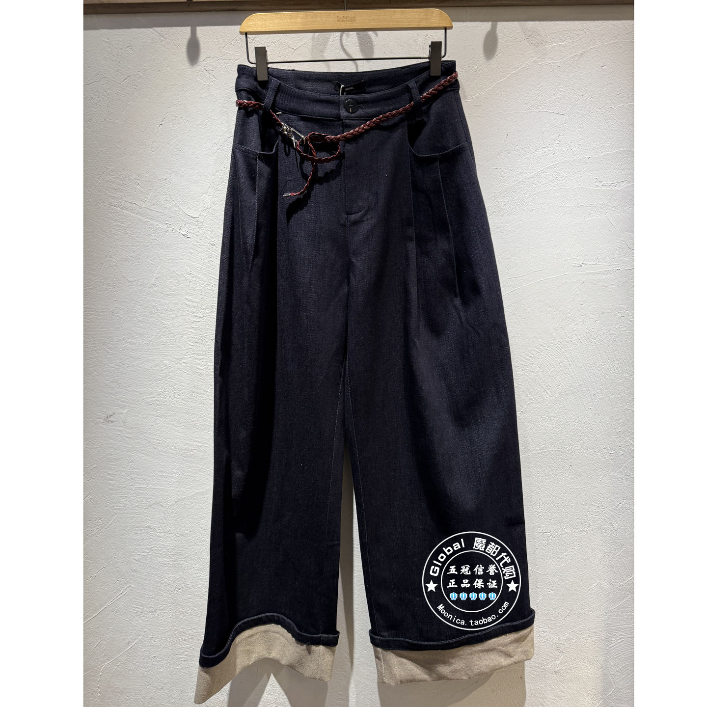 INITIAL国内代购 25秋 女高腰阔腿百搭牛仔裤25FPRFMCVV905不退换