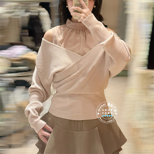 SNIDEL 国内代购 25秋冬 百搭拼接网纱长袖上衣 SWNT254326