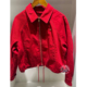 006OI 正品 0000 女士大红色翻领短款 夹棉外套 levis李维斯 26早春