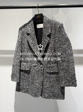 特价MOUSSY羊毛呢双口袋大衣外套