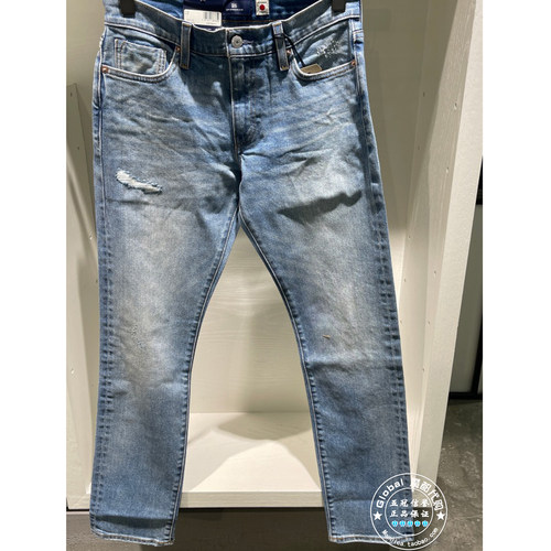 李维斯牛仔裤511丹宁水洗破洞