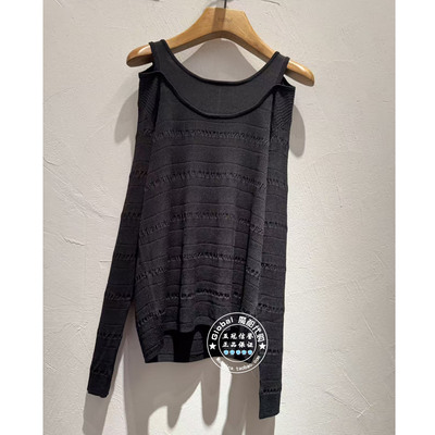 INITIAL国内代购 26春 女圆领露肩时尚针织衫26SOTFLMXX113不退换