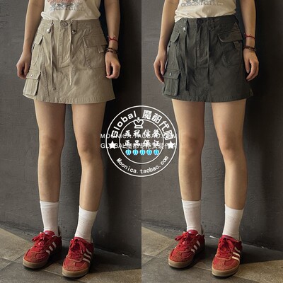MOUSSY系带工装口袋休闲短裤子女