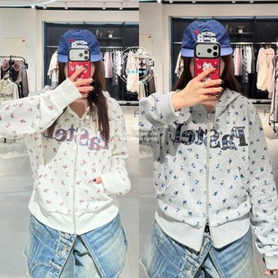 SLY国内代购 26春夏 日系碎花字母连帽卫衣外套女 030JSZ90-0681