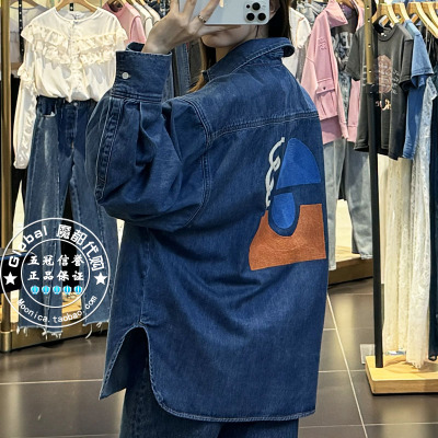 长袖衬衫MOUSSY印花限定宽松女
