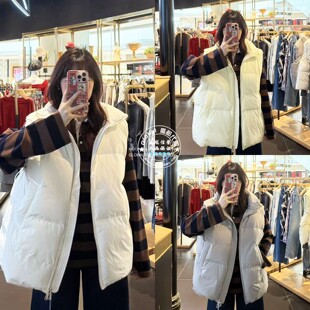 特价 MOUSSY国内代购 25秋冬 立领宽松羽绒马甲外套028IAA30-1041