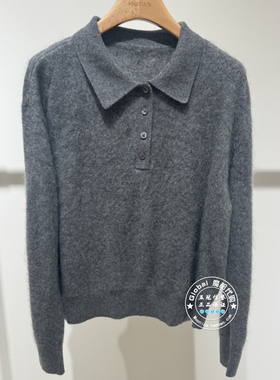 MOFAN/摩凡 国内代购 25秋冬 百搭灰色翻领套头羊绒衫 MBZ584216