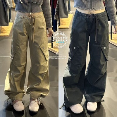 MOUSSY复古工装多口袋休闲裤子女
