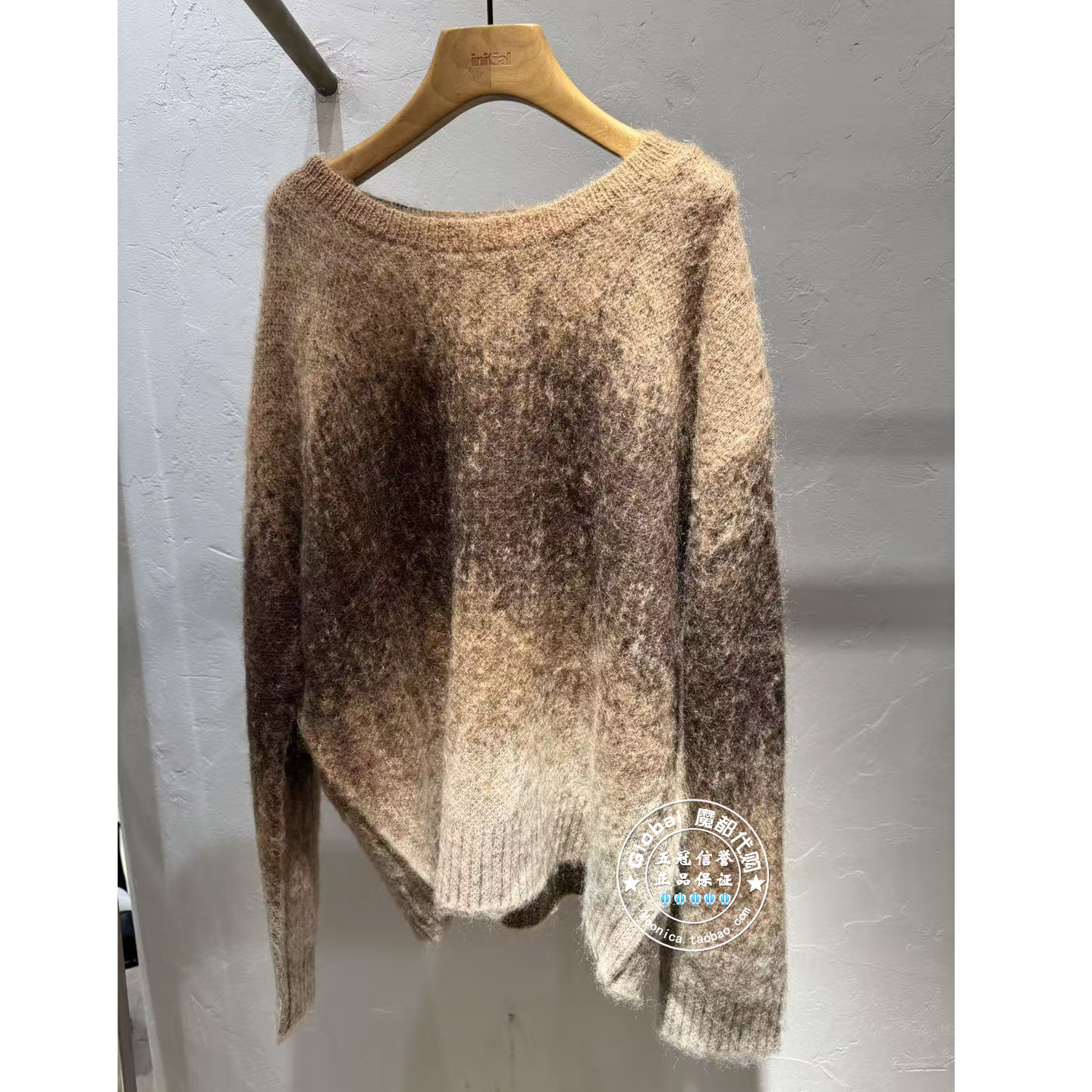 INITIAL国内代购 25冬 圆领渐变羊毛混毛衣25WOTFMCVV918不退换