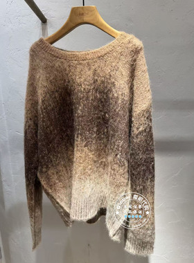 INITIAL国内代购 25冬 圆领渐变羊毛混毛衣25WOTFMCVV918不退换