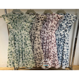 SNIDEL 国内代购 26春 小飞袖褶边碎花印花连衣裙 SWFO261069