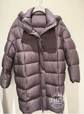 NUTS国内代购 2025冬 连帽宽松简约百搭中长款羽绒服6440927A1