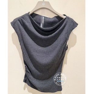 时尚 NUTS国内代购 2026夏 纯色圆领抽褶修身 T恤6210203A1 短袖