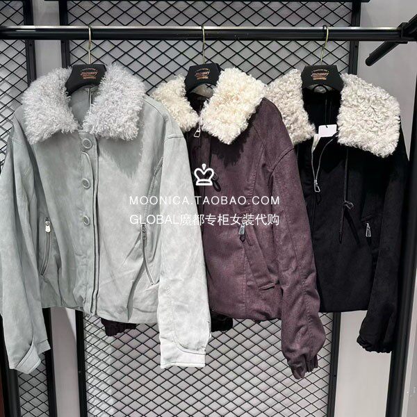 MOUSSY国内代购 26秋冬 复古毛领羽绒服外套女 028JAA30-1196