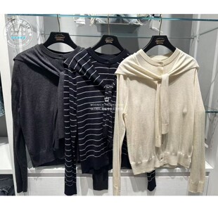 MOUSSY国内代购 028IAC70 25秋 针织衫 1048 假2件套圆领长袖 特价