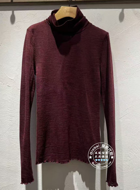 INITIAL国内代购 25冬女高领简约修身百搭T恤25WTTFLMXX104不退换