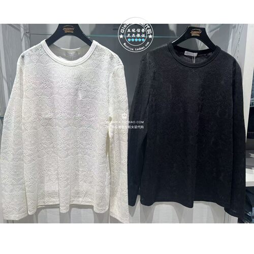 特价MOUSSY26春蕾丝长袖T恤衫女