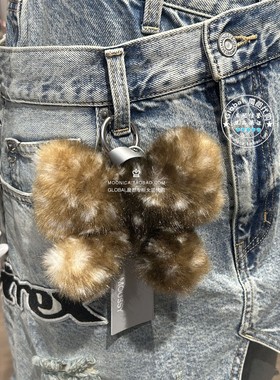 MOUSSY国内代购 25秋冬 日系可爱毛茸茸挂件挂饰品 028JSA50-1007