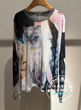 INITIAL国内代购 25秋 圆领印花时尚长袖T恤25FTTFMCXX052换