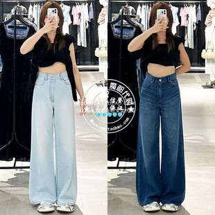 010IS111 MOUSSY国内代购 子 日系复古阔腿直筒牛仔裤 5091 25春夏