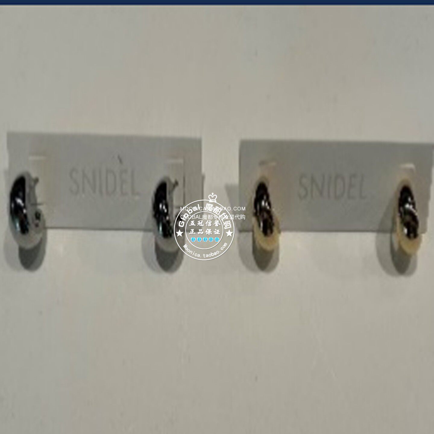 SNIDEL复古金属金豆圆耳环