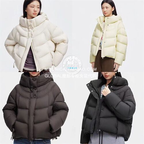 特价MOUSSY26冬连帽面包羽绒服