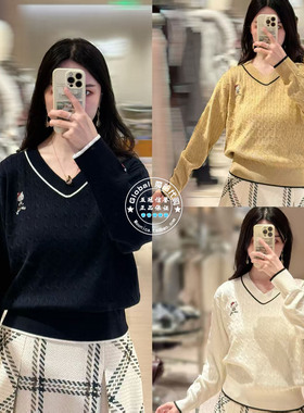 SNIDEL 国内代购 25秋冬 KITTY合作款麻花纹纯色针织衫SWNT254228